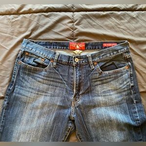 361 Vintage Straight Lucky Brand Blue Jeans, Mens, 34x32